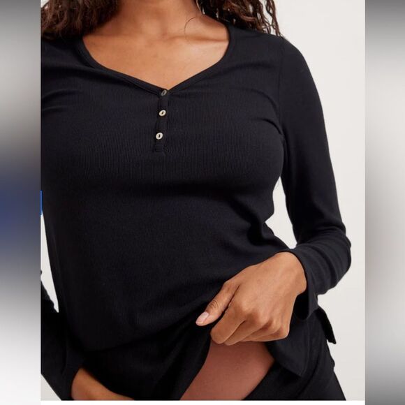 HATCH The Softest Rib Nursing Henley Black Size 1 NWT in packaging - Picture 4 of 6